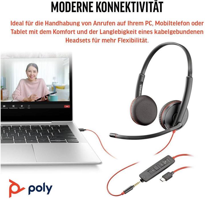 Immagine prodotto Poly Blackwire 3225 (Cablato, USB-C)