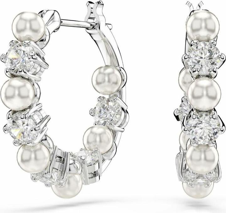 Swarovski Matrix Drop Ohrhänger Kristallperle Rundschliff Weiss (Métal Swarovski)