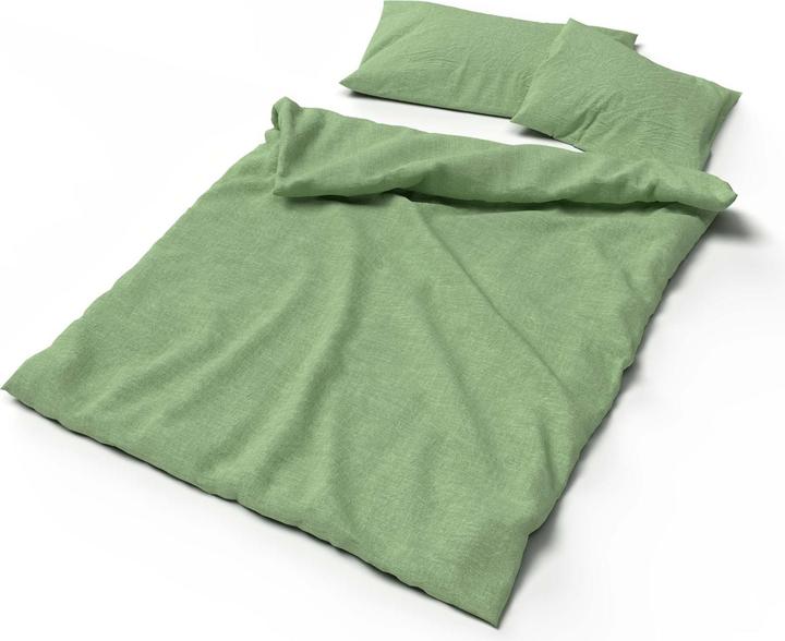 Lotus Bettwaren Parure de lit en lin uni (Housse de couette, 200 x 210 cm)