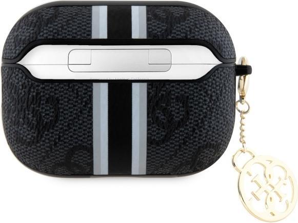 Produktbild Guess GUAP2P4RPSK AirPods Pro 2 (2022/2023) cover czarny/black 4G Printed Stripes Charm (Kopfhörer Hülle)