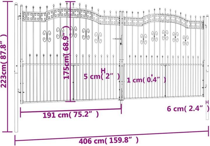 Produktbild vidaXL Zauntor