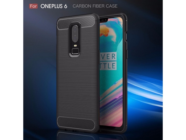 Actual product image Screenguard OnePlus 6 Cover Carbon Brushed Soft TPU (OnePlus 6)