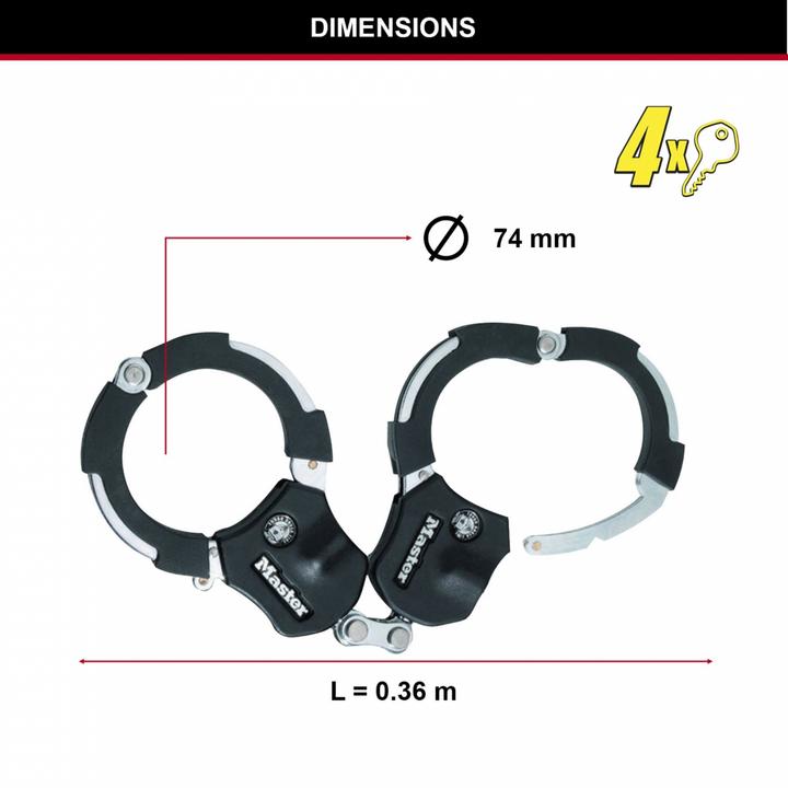 Actual product image Master Lock Handschellenschloss Street Cuff
