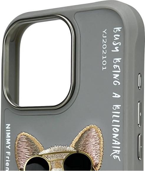 Actual product image Uniq Nimmy case iPhone 16 Pro 6.3" gray Glasses Cool Dog (Apple iPhone 16 Pro)