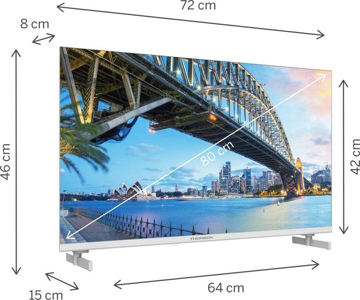 Image du produit Thomson TV Set||32 "|HD|1366 x 768 pixels|Flat|16:9|LED|32HG2S15W (32", LED, HD)