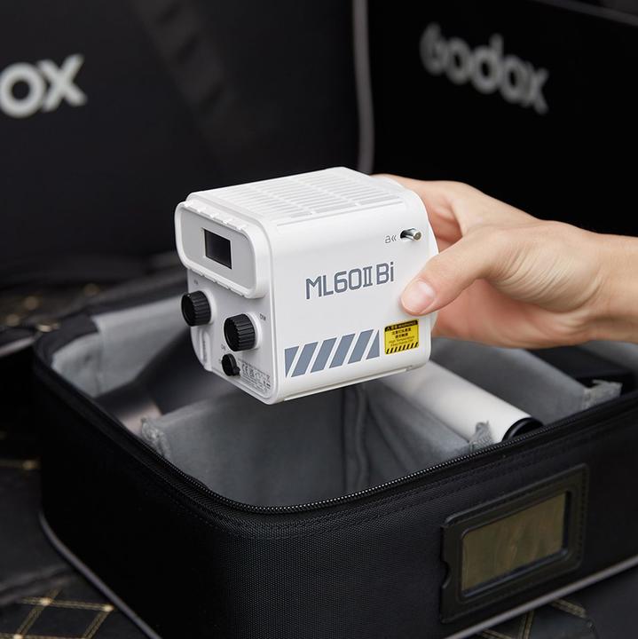 Actual product image Godox ML60II with AK B01 Holding Handle and Battery Support Kit (Video light)