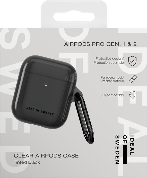 Actual product image iDeal Of Sweden Airpods laadimiskarbiümbris (1/2 gen) Clear Case, Tinted Black