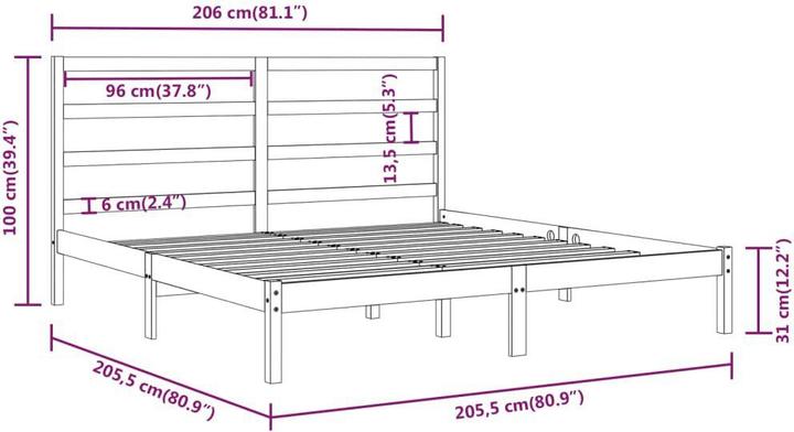Image du produit vidaXL Bettrahmen (200 x 200 cm)