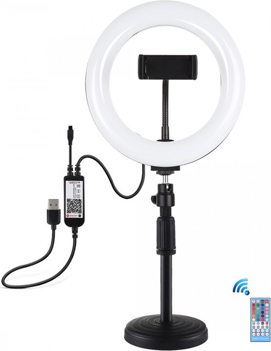 Puluz PKT3080B RGB Desk Selfie Video Light (Ring light)