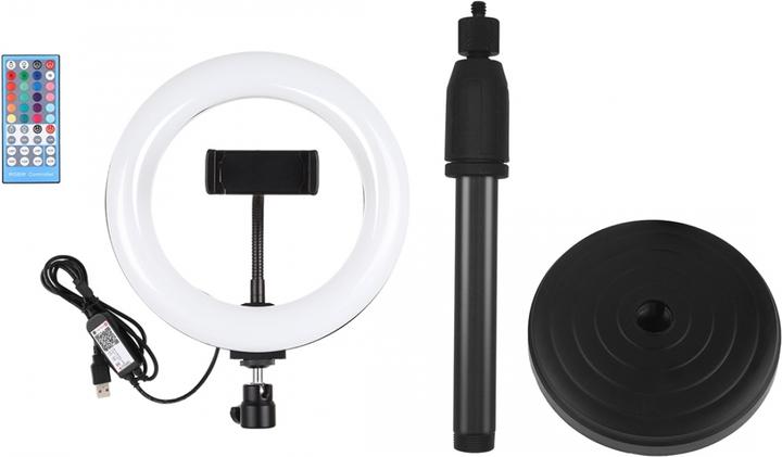 Actual product image Puluz PKT3080B RGB Desk Selfie Video Light (Ring light)