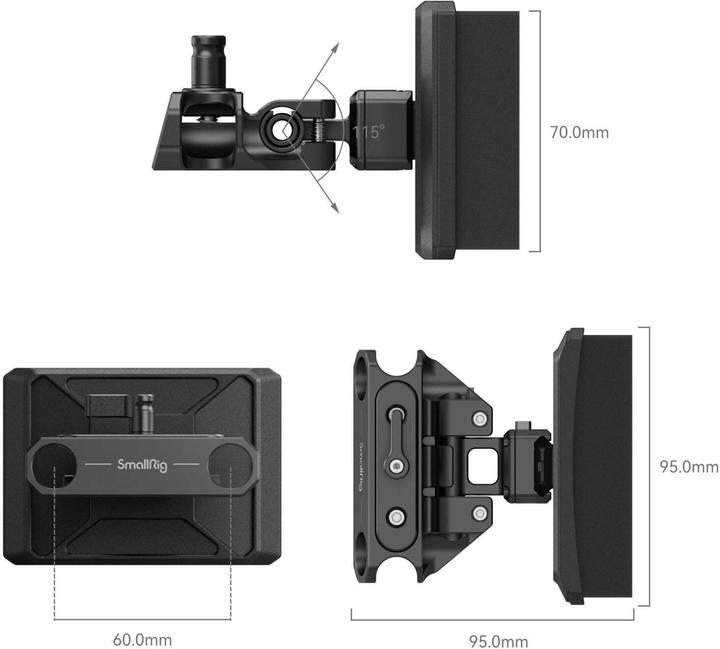 Produktbild SmallRig Multi-Adjustable Chest Pad Mount Plate with Rod Clamp MD3183B