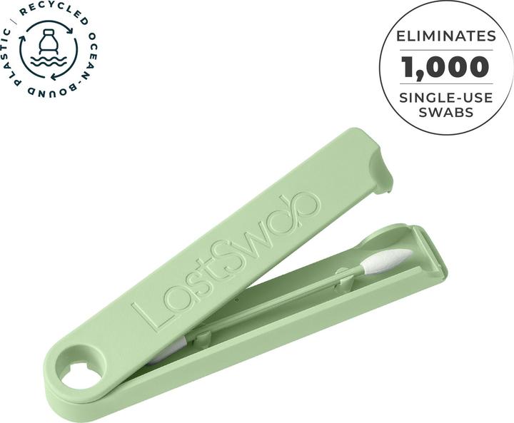 Actual product image LastObject Beauty Reusable Cotton Swab Green