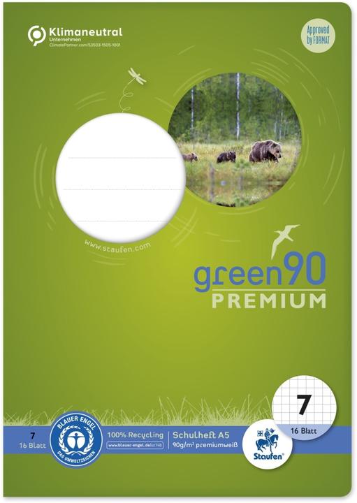 Actual product image Staufen Notebook LIN7 A5 16 sheets 7mm chequered (A5, Checked, Soft cover)