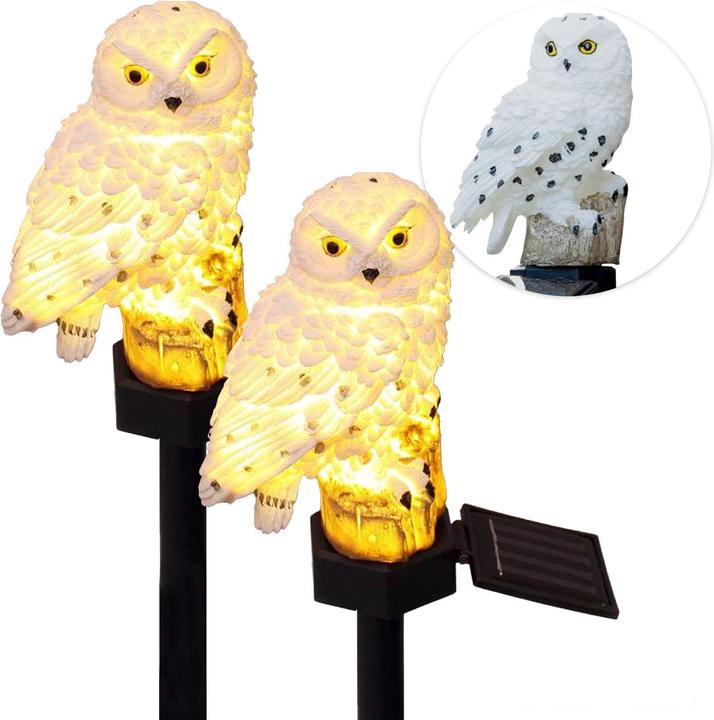 Produktbild Casativo 3er-Set LED Solar-Eule Solar Gartenleuchte