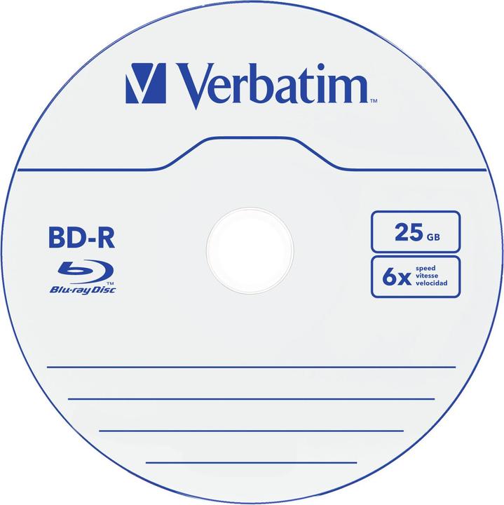 Actual product image Verbatim BD-R SL, 25GB, 10 spindle (10 x)