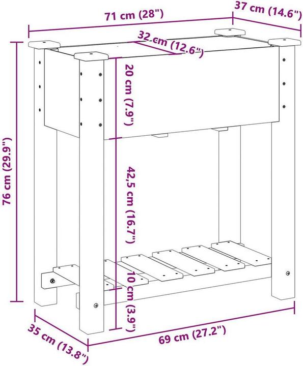 Produktbild vidaXL Garten-Pflanzgefäss