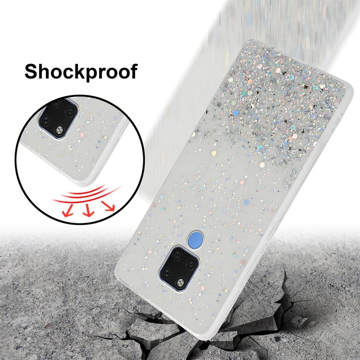 Actual product image Cadorabo Bumper TPU funkelnder Glitter (Mate 20)