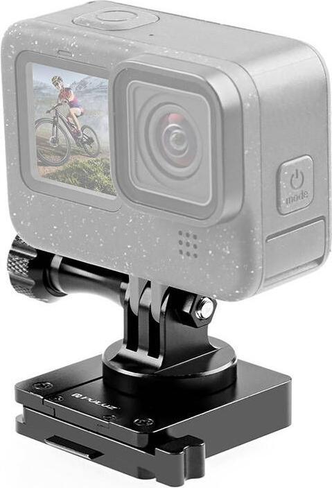 Puluz Aluminum Quick Release Bracket NVG Helmet Mount for GoPro and Other Action Cameras (Black) (DJI Osmo Action, GoPro Max, Dji Action 2)