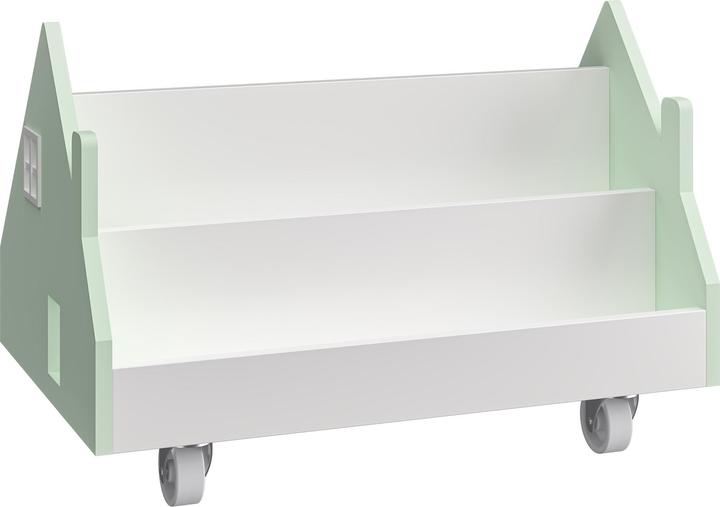 En.Casa Mobiles Kinderregal Vipsali 50x33x34 cm Mintgrün/Weiss