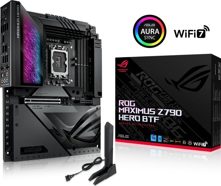 Image du produit ASUS MB ROG MAXIMUS Z790 HERO BTF (Intel,1700,DDR5,ATX) (LGA 1700, Intel Z790, ATX)
