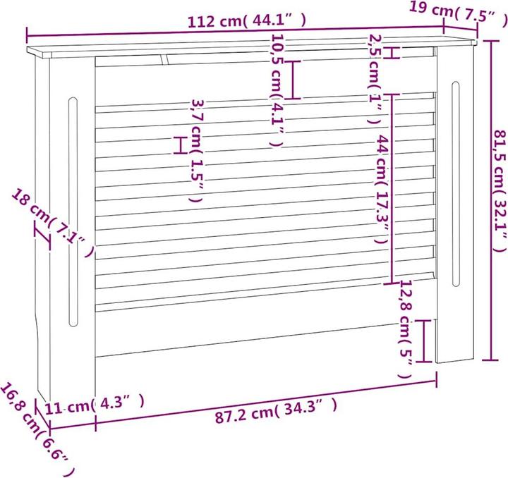 Image du produit vidaXL Heizkörperverkleidung