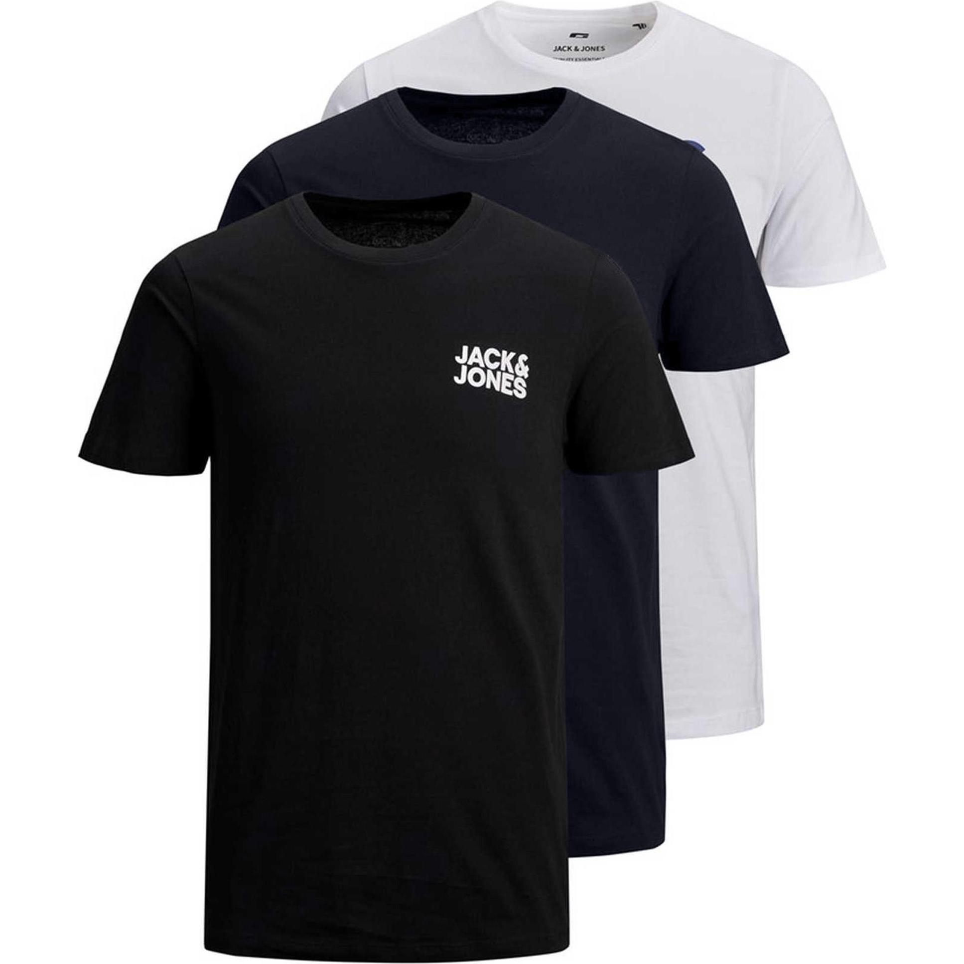 Thumbnail - Jack & Jones, Herren, Shirt, Corp, Schwarz, Blau, Weiss, (L)
