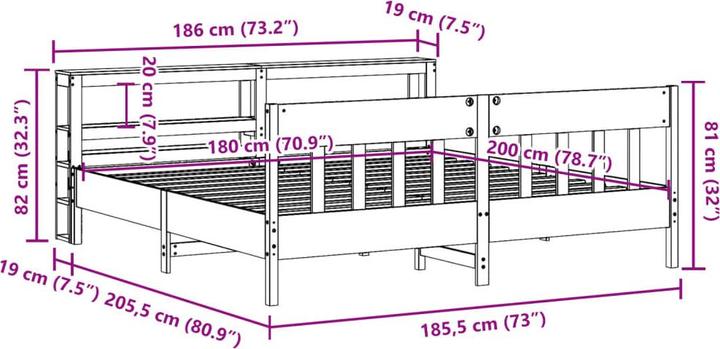 Image du produit vidaXL Bettgestell (180 x 200 cm)