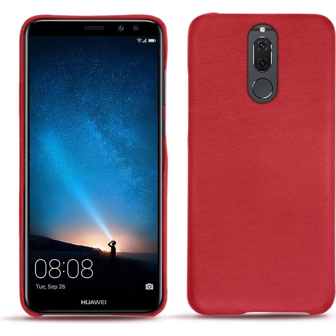 Noreve Lederschutzhülle (Huawei Mate 10 Lite), Smartphone Hülle, Rot