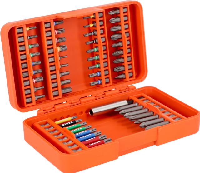 Actual product image Irimo 1/4" bit set for slotted / Phillips / Pozidriv / hexagon socket / TORX® / TORX® tamper / Robertson (Screw slot, Cross Phillips PH, Cross Pozidriv PZ, Allen screw)