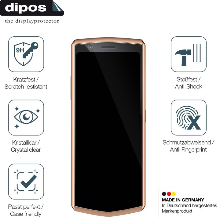 Actual product image Dipos Anti-Shock Screen Protector Clear (1 Piece, Cubot Pocket 3)