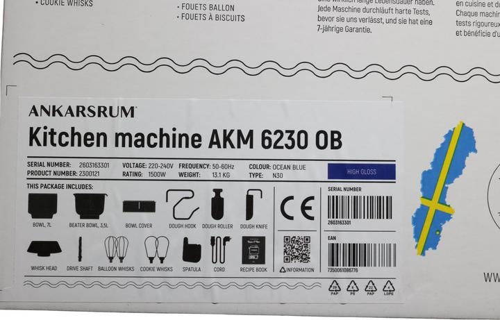 Productafbeelding Ankarsrum Assistent Original 6230 (1500 W, 7 l)