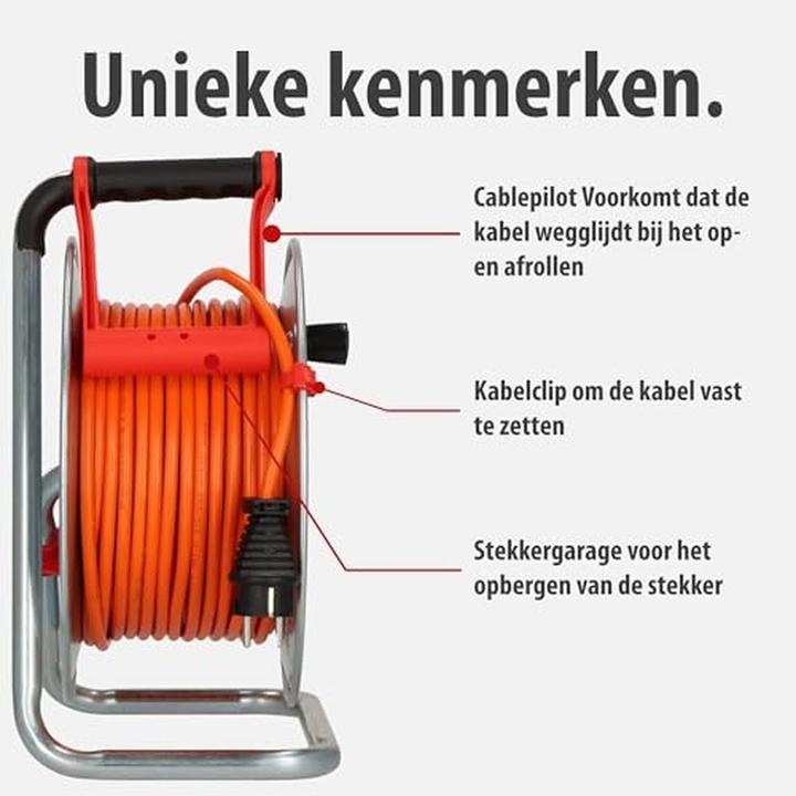 Image du produit Brennenstuhl Enrouleur de câble extérieur 40 m avec protection contre la surchauffe et prises étanches (40 m, 1.50 mm²² mm)