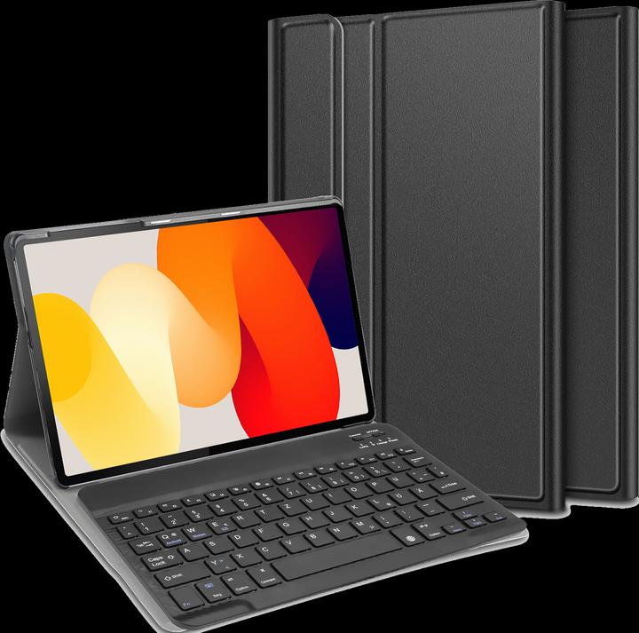 Actual product image Cazy Keyboard Case Compatible with Xiaomi Redmi Pad SE - Protective Case with Magnetic Detachable (DE, Xiaomi Redmi Pad SE)