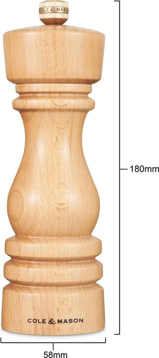 Produktbild Cole & Mason Pfeffer-Salzmühlen Set London Buche natur 18x5.8x5.8 cm (Pfeffer)
