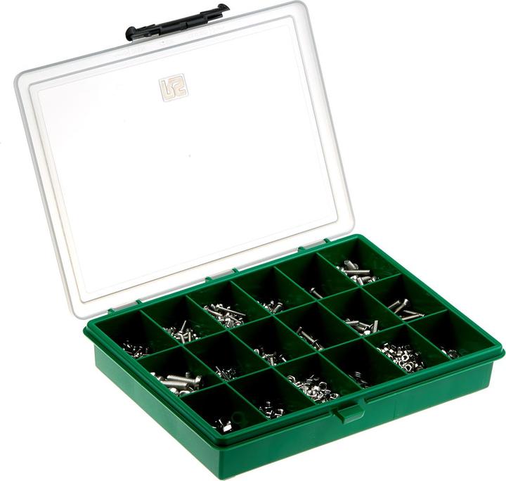 Produktbild RS PRO Schrauben Muttern Sortiment Edelstahl A4 (1830 Schrauben pro Stück)