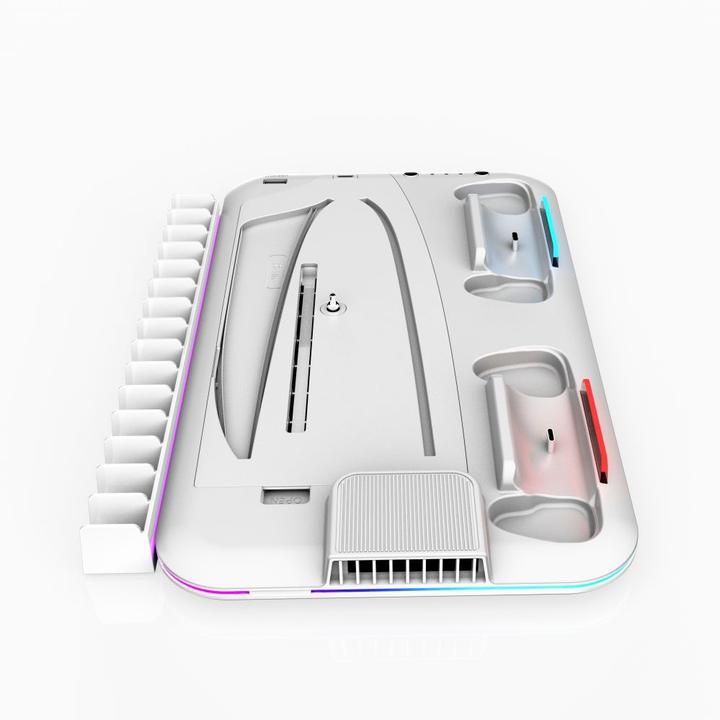 Actual product image iLike DZ504 Slim Multi Dock Station for Play Station 5 PS5 Controllers with Cooling fas&RGB (PS5)