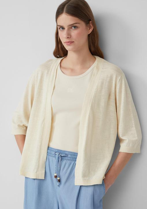 Produktbild s.Oliver Strickjacke Feinstrickcardigan aus Baumwolle mit 3/4-Ärmeln (38)