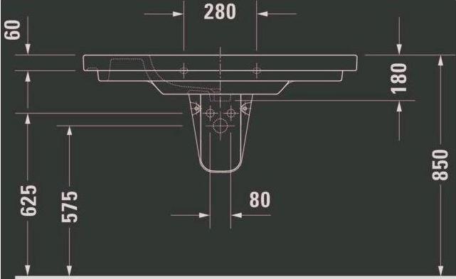 Image du produit Duravit Lavabo de meuble D-Code 105 x 48 cm blanc 03421000002 (480 mm, 1050 mm)