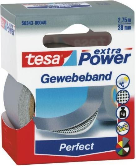 Produktbild tesa EXTRA POWER PERFECT Gewebeband, gewebeverstärktes Ductape (38 mm)