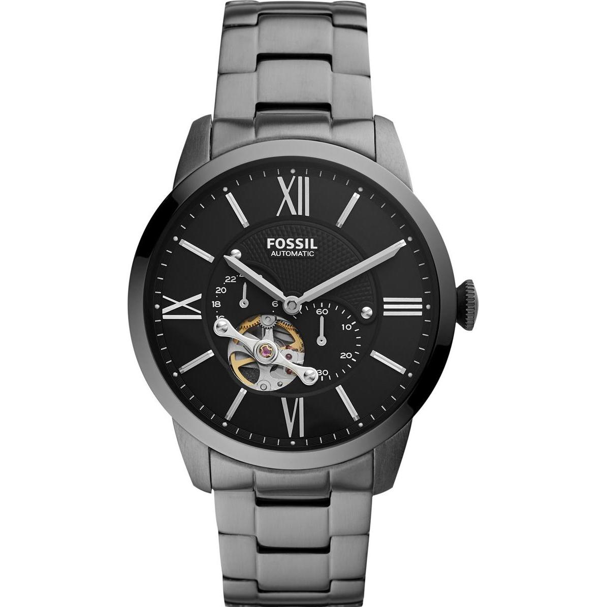 Fossil, Armbanduhr, Townsman, Grau, (Chronograph, 44 mm)