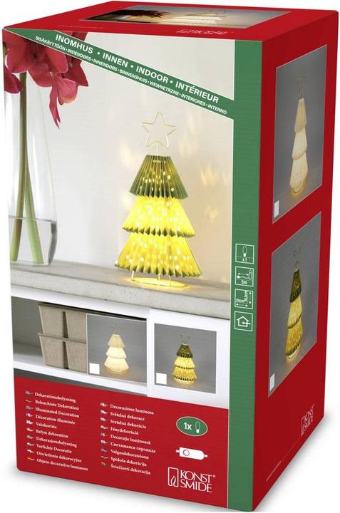 Actual product image Konstsmide Decorative paper tree with star, Transformer IP20