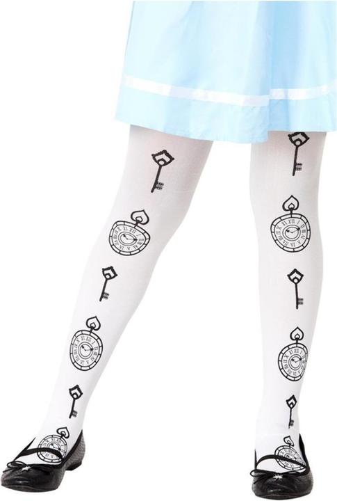 Actual product image Smiffys Girls Wonderland Clock Tights (152)