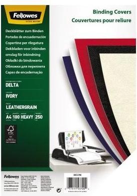 Produktbild Fellowes Delta Deckblatt mit Lederstruktur, elfenbein