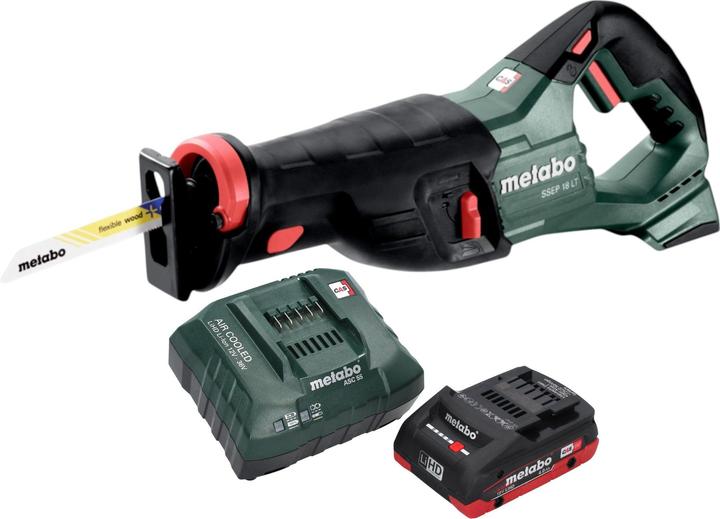 Produktbild Metabo SSEP 18 LT Akku Säbelsäge 18 V 32 mm + 1x LiHD Akku 4,0 Ah + Ladegerät