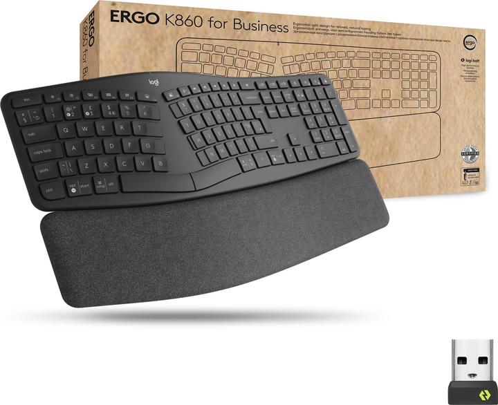 Image du produit Logitech Ergo K860 Split (ING. Int., Sans fil)