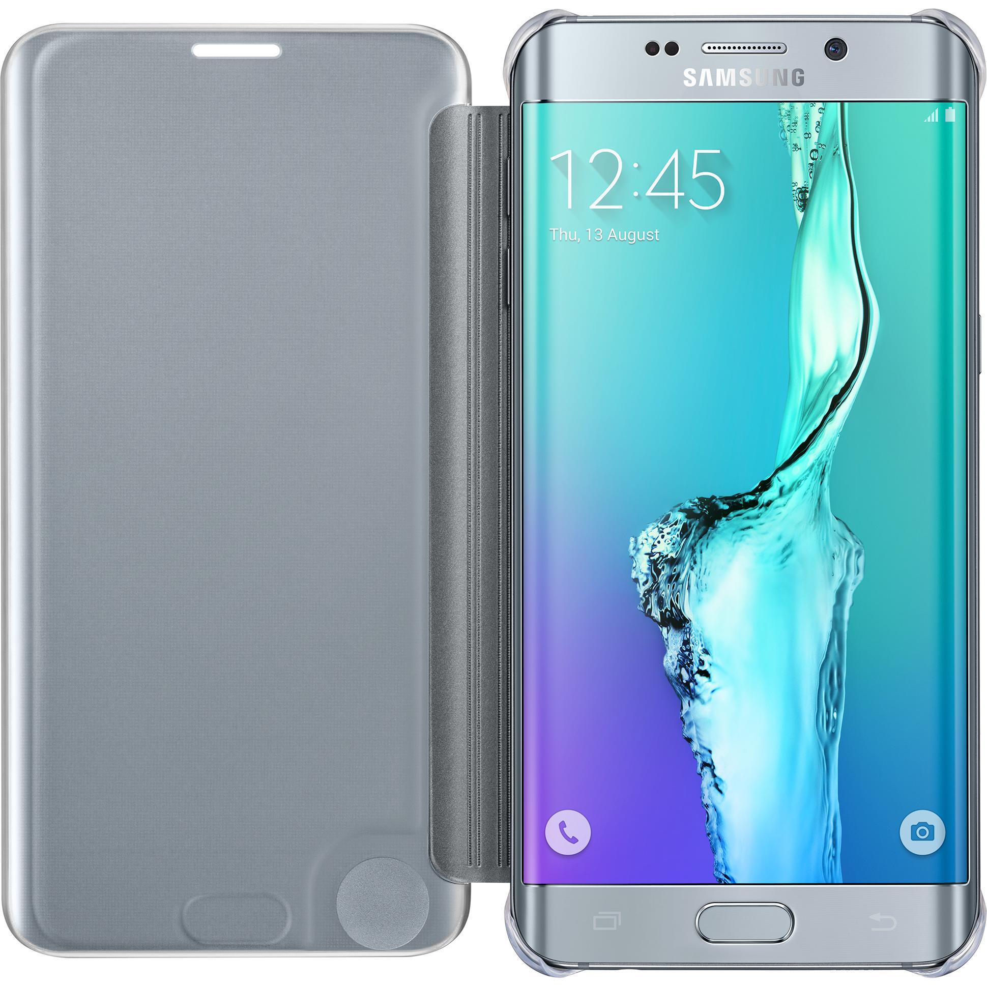 Samsung Clear View (Samsung Galaxy S6 Edge+), Smartphone Hülle, Silber