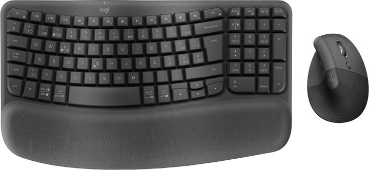Actual product image Logitech Wave Keys + Lift Combo (Bluetooth, Schweiz, Kabellos (CH, Wireless)