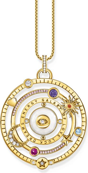 Immagine prodotto Thomas Sabo Ciondolo emisfero con pietre colorate a forma di occhio placcato oro (Smalto, Smalto/argento, Argento 925)