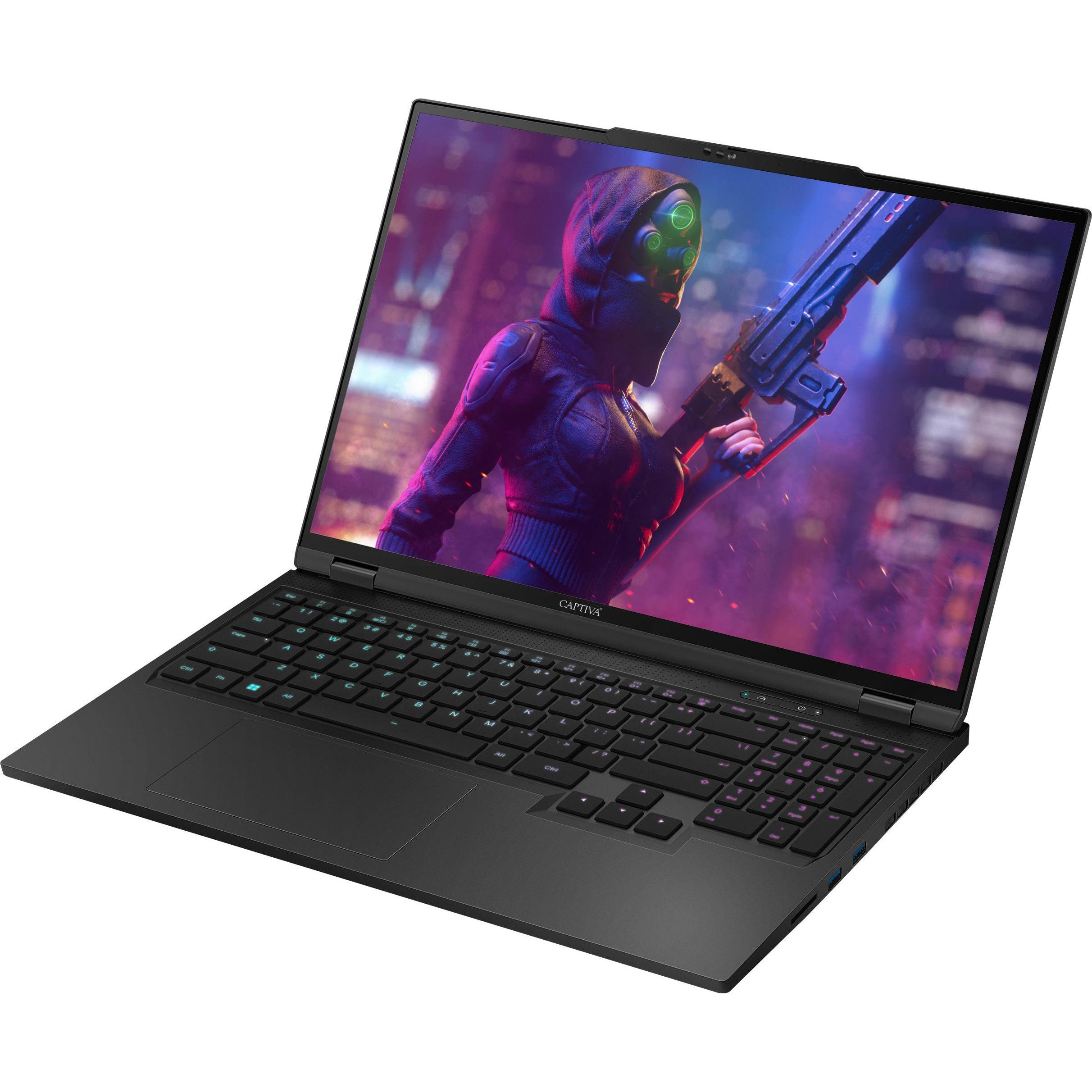 Thumbnail - Captiva Highend Gaming I86-498 (16", Intel Core i9-14900HX, 16 GB, 256 GB, DE), Notebook, Schwarz