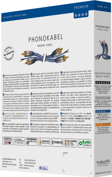 Produktbild Inakustik Premium Phonokabel (2 m, Cinch)